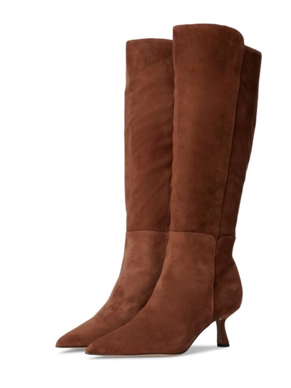 Sam Edelman Taylin Pointed Toe Knee High Boot in Toffee Brown - Suede